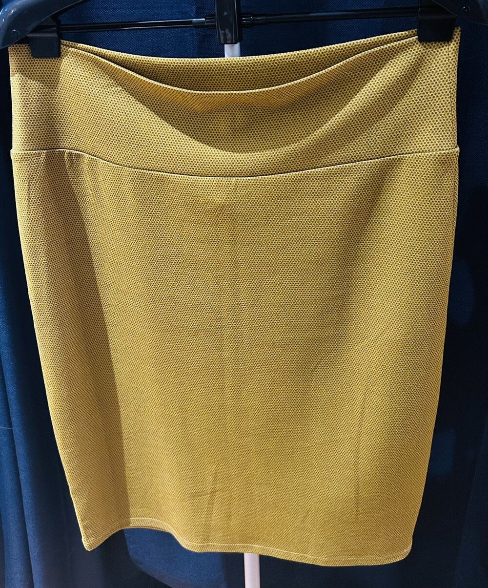 LuLaRoe Mustard Yellow Pencil Skirt Size XL